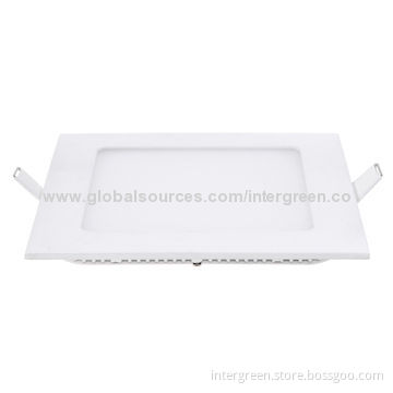 9W Ultra Slim Square LED Panel Downlight, 2835 SMD, CE, RoHS, FCC Marks, 3 Years Warranty